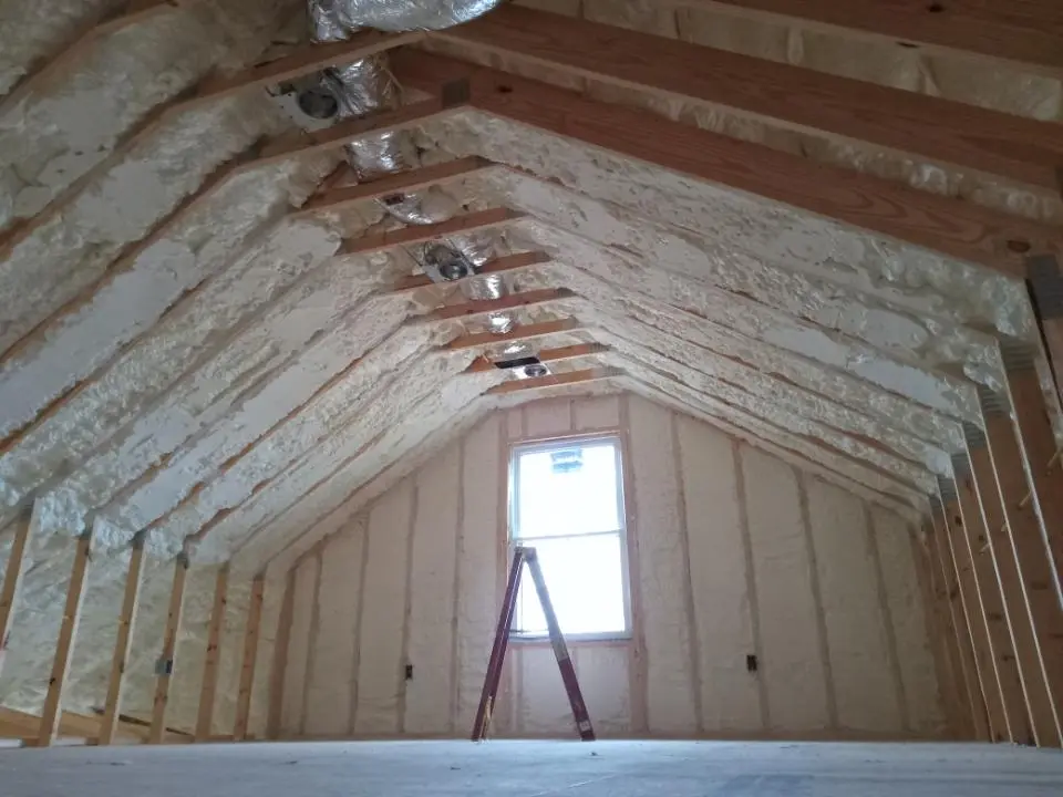 Spray foam roofing application for Crawl Space Insulation project in Lindstrom